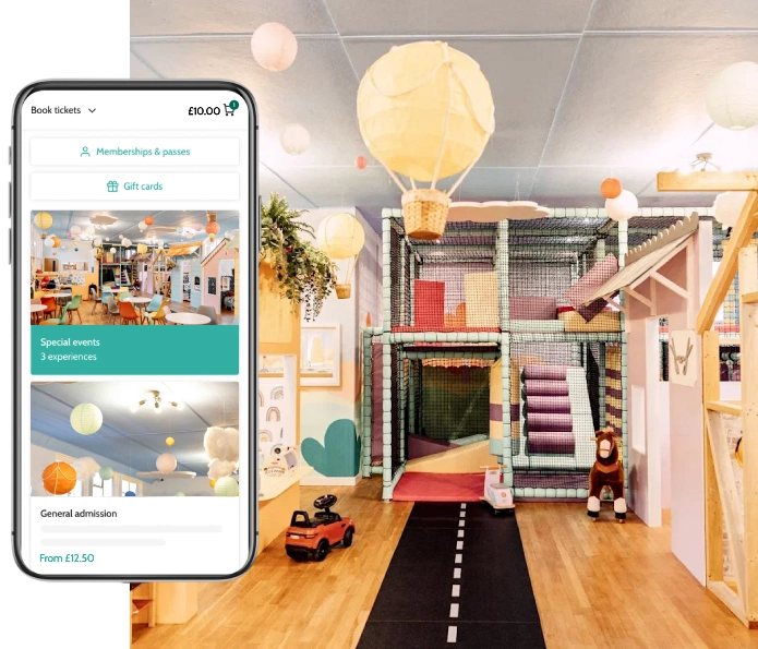 Hatter's Farm attraction ticketing system on mobile