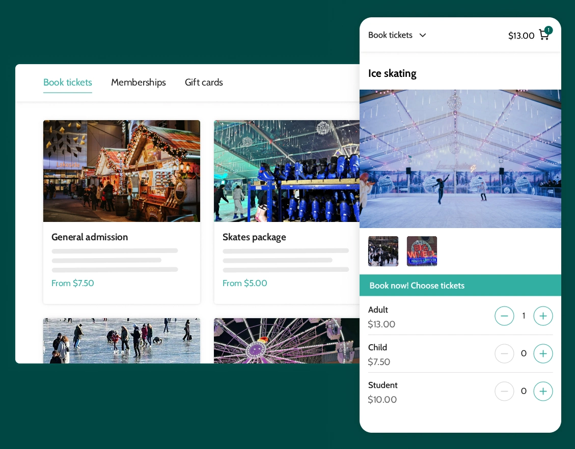 ice rink ticketing software hero