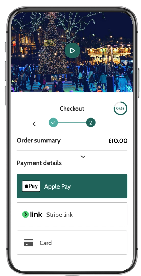 ice rinks mobile first checkout