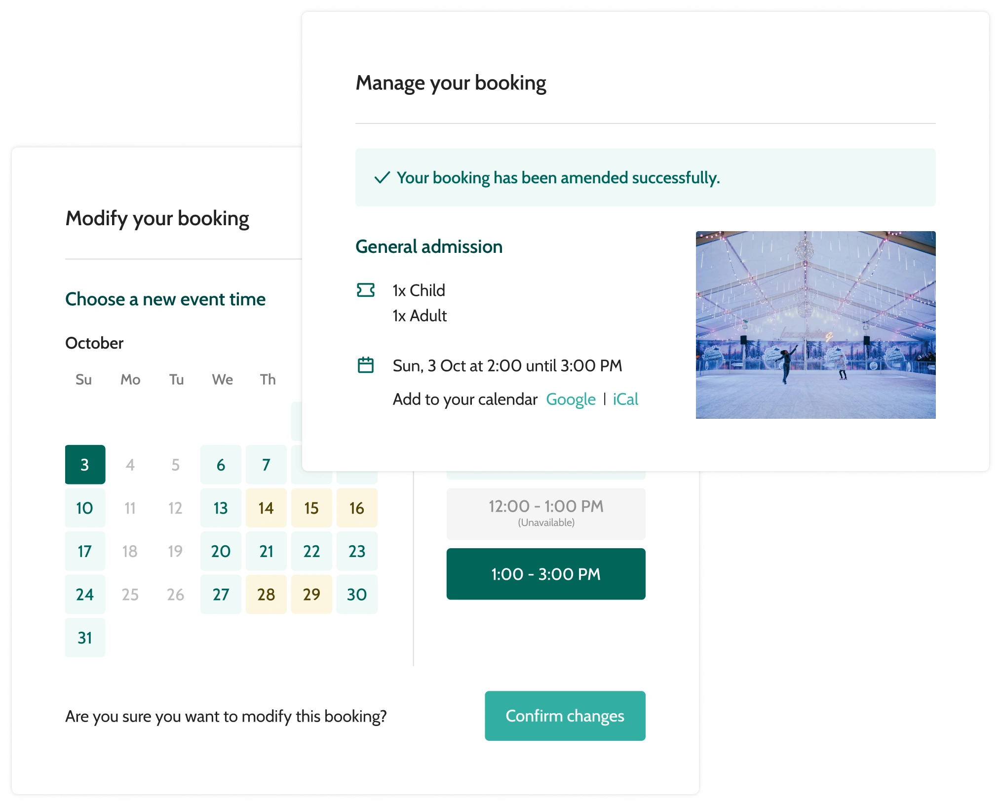 Manage your light show booking - Beyonk graphic interface