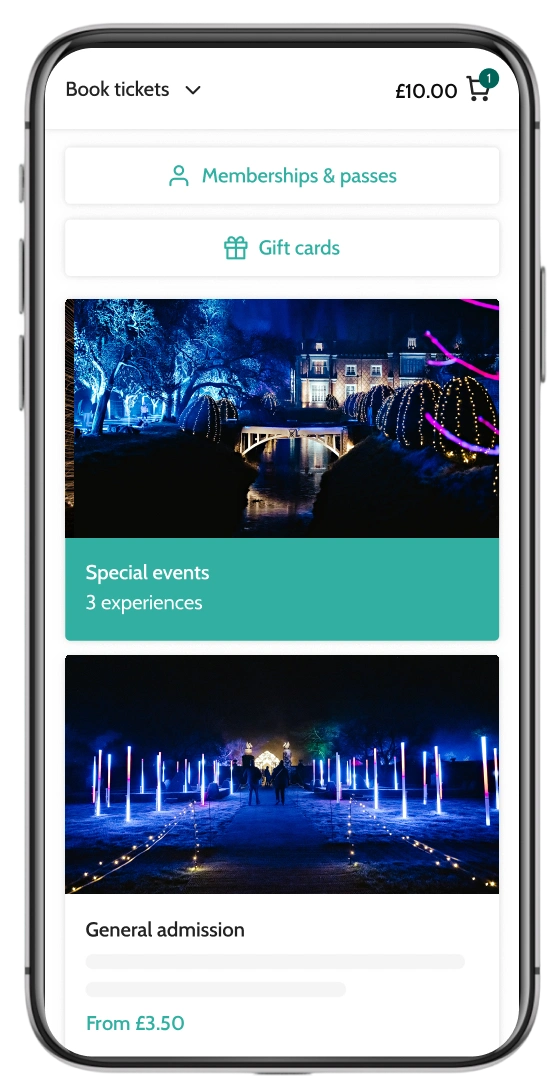 light show and light trail memberships and gift cards