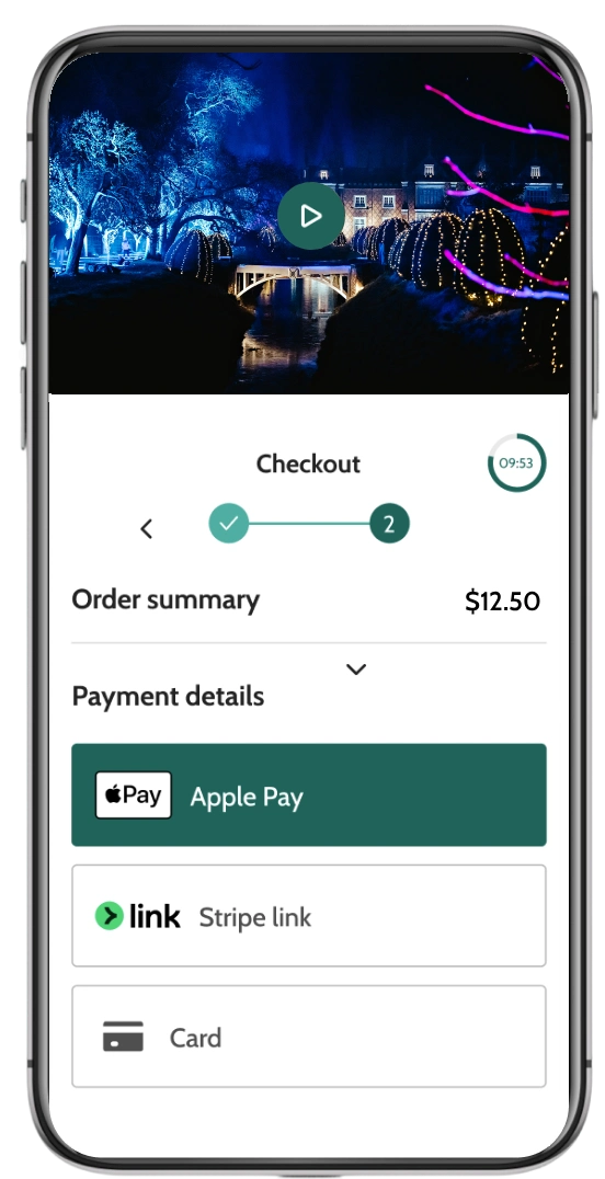 light show ticketing software that is mobile first